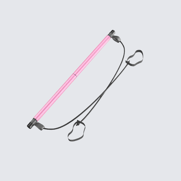 Portable Yoga Pilates Stick with Resistance Band for Workouts