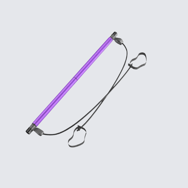 Portable Yoga Pilates Stick with Resistance Band for Workouts